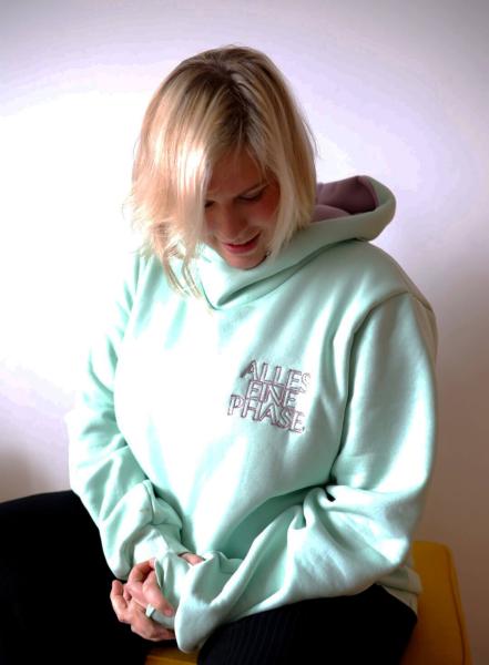 Hoodie Damen 'Alles eine Phase' (Stick)