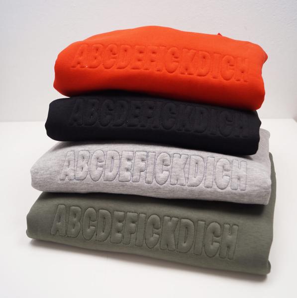 Hoodie Herren 'ABCDEF*CKDICH* 3D-Stick