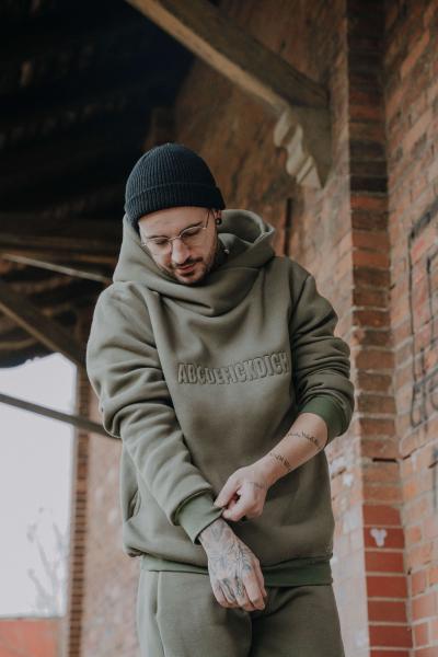 Hoodie Herren 'ABCDEF*CKDICH* 3D-Stick