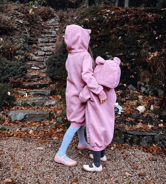 Kinder Hoodiekleid mit Mäuschenohren